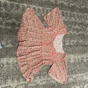 Rewind Pink Peach Floral Blouse